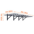 2PCS 72x24in Garage Storage Shelving Wall Mounted Heavy Duty Shelves Rack