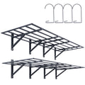 2PCS 72x24in Garage Storage Shelving Wall Mounted Heavy Duty Shelves Rack