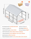 Metal Carport 10x15ft Galvanized Steel Frame Car Garage Tent