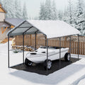 Metal Carport 10x15ft Galvanized Steel Frame Car Garage Tent