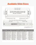 Drawer Slides Full Extension 250lbs Ball Bearing Lock 16-60in
