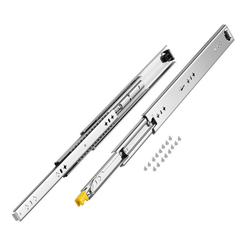 1 Pair 16-60in Soft-Close Drawer Slides Ball Bearing Full Extension