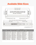 16-60in Soft Close Ball Bearing Drawer Slides Full Extension Pair
