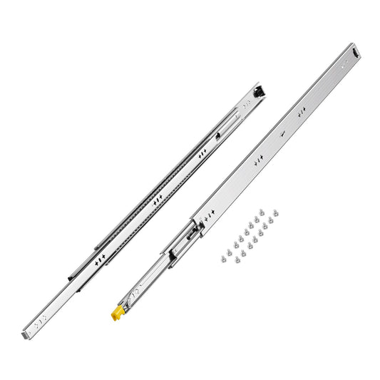 1 Pair 16-60in Soft-Close Drawer Slides Ball Bearing Full Extension