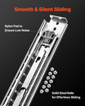 1 Pair 18-60in Soft-Close Drawer Slides Ball Bearing Full Extension