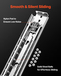 1 Pair 18-60in Soft-Close Drawer Slides Ball Bearing Full Ext