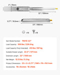 1 Pair 18-60in Soft-Close Drawer Slides Ball Bearing Full Ext