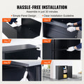 Metal Storage Cabinet 3 Keys 2 Shelves Magnetic Door Black