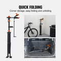 Bike Repair Stand, 80 lbs Heavy-duty Steel Bicycle Repair Stand, Adjustable Height Bike Maintenance Workstand with Magnetic Tool Tray Telescopic Arm, Foldable Bike Work Stand for Home, Shops