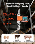 Digital Crane Scale 500kg Heavy Duty Industrial Hanging Scale LCD