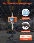 Digital Crane Scale 1000kg 2200lbs Hanging Industrial Orange