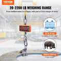 Digital Crane Scale 1000kg Orange LED Remote Control