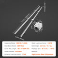 Linear Guide Rail Set, SBR16 2000mm, 2 PCS 78.7 in/2000 mm SBR16 Guide Rails and 4 PCS SBR16UU Slide Blocks, Linear Rails and Bearings Kit for Automated Machines DIY Project CNC Router Machines