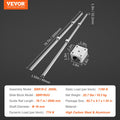 SBR16 2000mm Linear Guide Rail Set 2x Rails 4x Blocks CNC