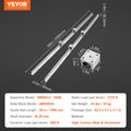 SBR20 1500mm Linear Guide Rail Set 2x Rails 4x Blocks CNC