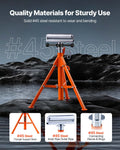 Heavy Duty Roller Stand 1136kg Load Folding Adjustable Height 27.6-52
