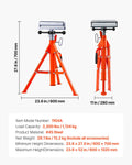 Heavy Duty Roller Stand 1136kg Load Folding Adjustable Height 27.6-52