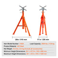 Pipe Stand, 2500LBS Heavy Duty Pipe Jack Stands, 27.2
