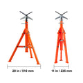 Pipe Stand, 2500LBS Heavy Duty Pipe Jack Stands, 27.2