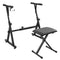 Piano Keyboard Stand Bench Set Z Style 250lbs Capacity 54-88 Key