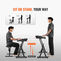 Piano Keyboard Stand Bench Set Z Style 250lbs Capacity 54-88 Key