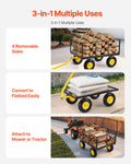 Garden Cart 1400lb Steel Heavy Duty Wagon 13