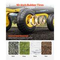 500 Lbs Steel Garden Cart, Heavy Duty Garden Wagon Cart Pullable on Wheels, Metal Yard Utility Wagon Carts with 10
