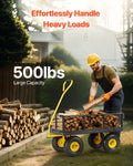 500lb Steel Garden Cart Heavy Duty Wagon 10