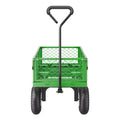 680 Lbs Steel Garden Cart on Wheels, Heavy Duty Garden Wagon Cart Pullable, Metal Outdoor Utility Yard Wagon Carts with 10