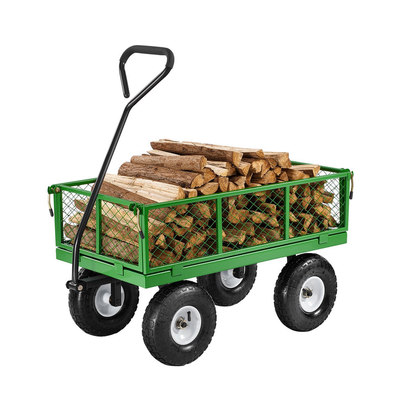 Garden Cart 680lbs Steel Mesh Sides 10