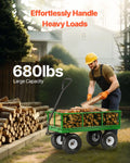 Garden Cart 680lbs Steel Mesh Sides 10