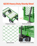 Garden Cart 680lbs Steel Mesh Sides 10