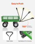 Garden Cart 680lbs Steel Mesh Sides 10