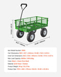 Garden Cart 680lbs Steel Mesh Sides 10