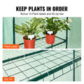 Greenhouse 4.6x2.4x6.7ft Walk-in Steel Frame PE Cover Shelves