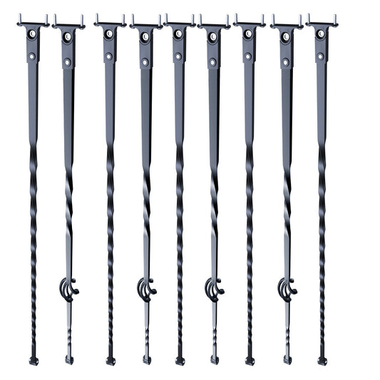 Staircase Balusters 44'' x 1/2" Galvanized Steel 10 Pack Spindles