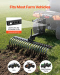 VEVOR 106.7cm Tow Behind Landscape Rake 3-Point Fit Category 1 ATV