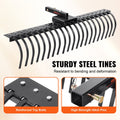 Tow Behind Landscape Rake 1.5m Dethatcher 21 Steel Coil Tines