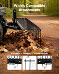150cm Tow Behind Landscape Rake 3 Point Hitch 26 Spring Steel Tines