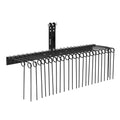 150cm Tow Behind Landscape Rake 3 Point Hitch 26 Spring Steel Tines