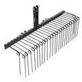 150cm Tow Behind Landscape Rake 3 Point Hitch 26 Spring Steel Tines