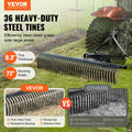 Tow Behind Dethatcher 1.8m 36 Steel Tines 3-Point Tractor