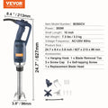 Commercial Immersion Blender 350W Heavy Duty Hand Mixer
