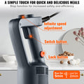 500W Stick Blender Handheld Mixer Stainless Steel Adjustable Speed