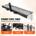 Tow Behind Landscape Rake, 1.8m Tow Dethatcher with 32 Steel Tines, Lawn Dethatcher Rake Attaches to Category 1, 3 Point Hitch for Tractor, for Leaves, Pine Needles, Straw, and Grass