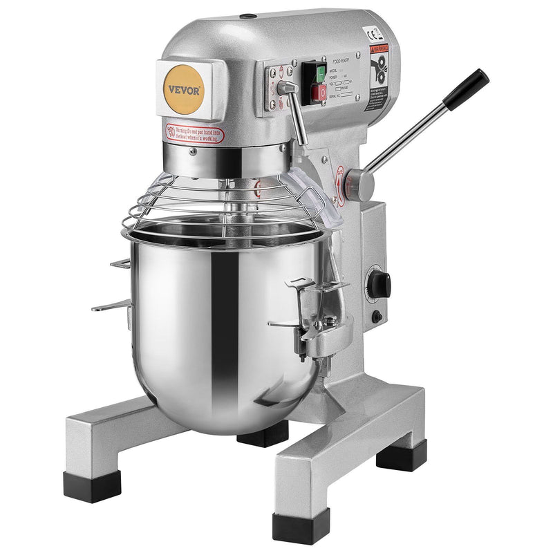 10L Commercial Food Mixer 550W Dough Mixer Stainless Steel 3Speed