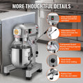 10L Commercial Food Mixer 550W Dough Mixer Stainless Steel 3Speed