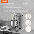 10L Commercial Food Mixer 550W Dough Mixer Stainless Steel 3Speed