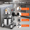 Commercial Food Mixer 18.7L 1100W Stainless Steel 3 Speed