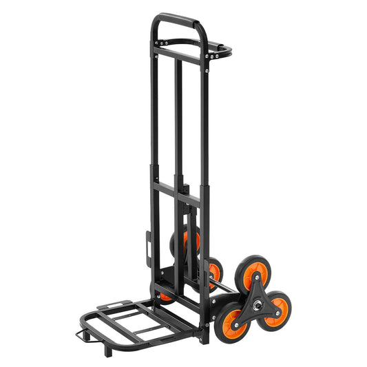 Stair Climbing Cart 100kg Folding Trolley 6 Wheels Telescoping